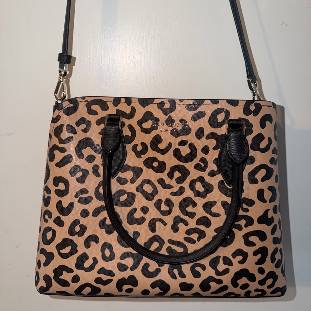Kate Spade Leopard Print Crossbody Bag - Tan and Black
